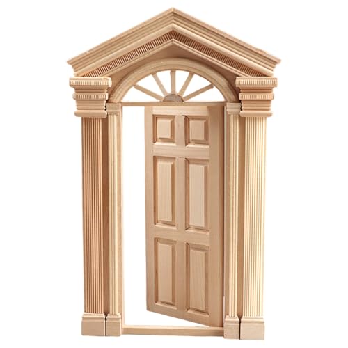 Puppenhausmöbel, Puppenhaustür aus Holz im klassischen Stil, Puppenhausminiaturen im Maßstab 1/12, DIY-Puppenhausminiaturszene, unbemaltes Türmodell für Puppenhauszubehör, Puppenhaustür Puppenhausmöbel, Puppenhaustür aus Holz im klassischen Stil, Puppenhausminiaturen im Maßstab 1/12, DIY-Puppenhausminiaturszene, unbemaltes Türmodell für Puppenhauszubehör, Puppenhaustür von SunaOmni