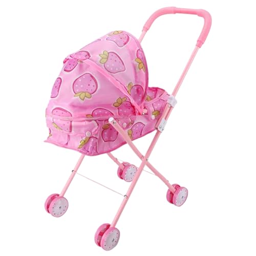 Puppenwagen mit Cartoon-Muster, Faltbarer Puppenwagen mit T-förmigem Sicherheitsgurt und Schiebegriff, Abnehmbarer und waschbarer für Mädchen, Rollenspiel-Kinderwagen für Puppen Puppenwagen mit Cartoon-Muster, Faltbarer Puppenwagen mit T-förmigem Sicherheitsgurt und Schiebegriff, Abnehmbarer und waschbarer für Mädchen, Rollenspiel-Kinderwagen für Puppen von SunaOmni