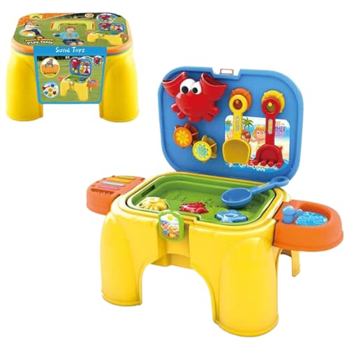 Sand- und Wassertisch, sicherer Sensoriktisch aus Kunststoff, Wassertisch für Kinder und Kleinkinder, tragbares Strandspielzeug für den Sommerstrand, Hinterhof, Klassenzimmer, drinnen draußen von SunaOmni