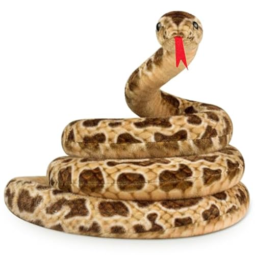 Schlangen-Plüschtier für Halloween, 200 cm, Simulationsschlange mit herausgestreckter Zunge, mit Baumwolle gefüllte Plüschschlange für Partystreiche, braunes Schlangen-Plüschspielzeug Schlangen-Plüschtier für Halloween, 200 cm, Simulationsschlange mit herausgestreckter Zunge, mit Baumwolle gefüllte Plüschschlange für Partystreiche, braunes Schlangen-Plüschspielzeug von SunaOmni