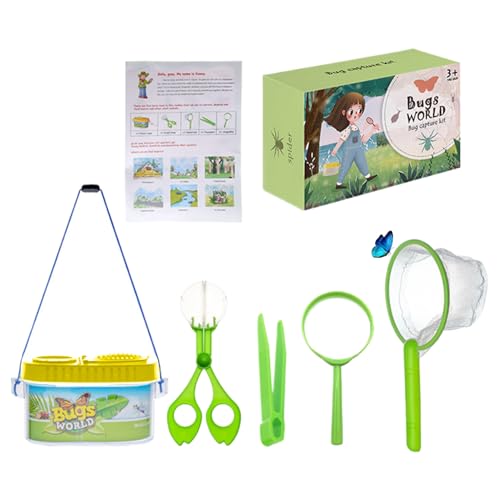 Schmetterlingsfänger-Set für Kinder, 6-teilig/Set, Schmetterlingsfang-, Critter Keeper, Schmetterlingshaus, Lebensraum mit Lupe, Pinzette, Käfig, Netz und Anleitung zur wissenschaftlichen Erku Schmetterlingsfänger-Set für Kinder, 6-teilig/Set, Schmetterlingsfang-, Critter Keeper, Schmetterlingshaus, Lebensraum mit Lupe, Pinzette, Käfig, Netz und Anleitung zur wissenschaftlichen Erku von SunaOmni