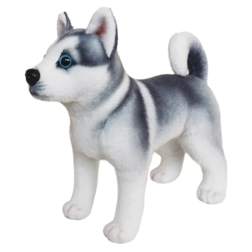 Siberian Husky Stofftier, realistischer Plüschwelpe mit kurzen Beinen und Schwanz, ausdrucksstarkes Hundeplüschtier mit Ohren, fusselfreies Baumwoll-Plüschtier für Zuhause, Büro, Party Siberian Husky Stofftier, realistischer Plüschwelpe mit kurzen Beinen und Schwanz, ausdrucksstarkes Hundeplüschtier mit Ohren, fusselfreies Baumwoll-Plüschtier für Zuhause, Büro, Party von SunaOmni