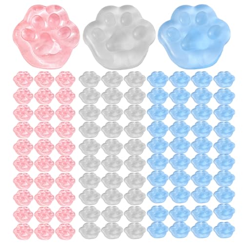 Stressabbau-Spielzeug, 100 Stück, 4, 1 x 4, 1 cm, sicheres, weiches Stress-Quetschspielzeug, durchsichtiges, süßes Katzenpfoten-Zappel-Quetschspielzeug, lustiges Katzenspielzeug für Kinder und Erwa Stressabbau-Spielzeug, 100 Stück, 4, 1 x 4, 1 cm, sicheres, weiches Stress-Quetschspielzeug, durchsichtiges, süßes Katzenpfoten-Zappel-Quetschspielzeug, lustiges Katzenspielzeug für Kinder und Erwa von SunaOmni