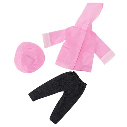 SunaOmni 18 Zoll Puppenregenmantel, 1 Set beinhaltet Hut, Hose und Mantel, süße amerikanische Puppenkleidung, DIY dekorative Puppenkleidung, Geschenke für Mädchen, Style1, amerikanische, Pu SunaOmni 18 Zoll Puppenregenmantel, 1 Set beinhaltet Hut, Hose und Mantel, süße amerikanische Puppenkleidung, DIY dekorative Puppenkleidung, Geschenke für Mädchen, Style1, amerikanische, Pu von SunaOmni