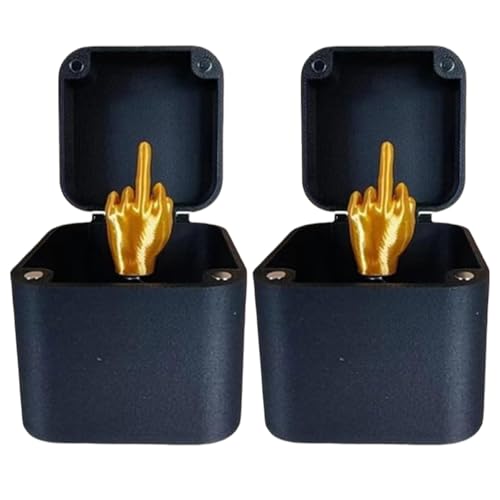 SunaOmni 2 Stück Mittelfinger in Einer Box. Lustige Mittelfinger-Geschenke mit „Just for You auf dem Deckel. 2 Zoll große Streich-Geschenkbox für Weihnachten, Halloween, Aprilscherz. -Geschen von SunaOmni