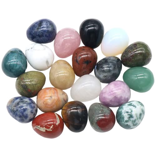 SunaOmni 20pcs Kristalleier, Sorge Steine, polierte Steine ​​für Klassenzimmer, Füllung, Party, Ostergeschenke von SunaOmni