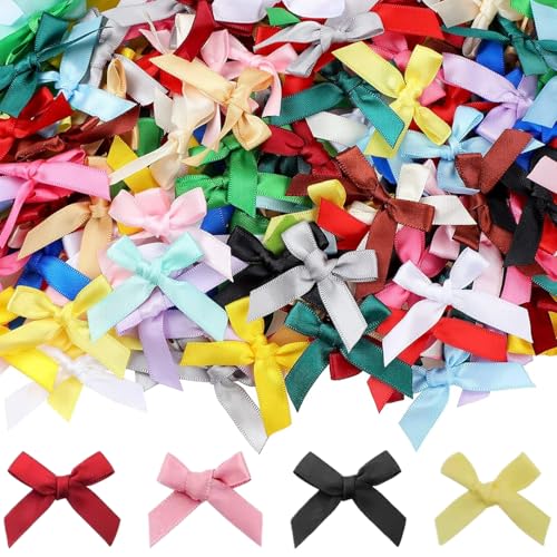 SunaOmni 300 Stück Mini-Schleifen zum Basteln, 1 cm, Bunte Mini-Schleifen aus Polyesterband für die Herstellung von Haarspangen, Scrapbooking, Verzierungen, DIY-Projekte, winzige zum Basteln, S SunaOmni 300 Stück Mini-Schleifen zum Basteln, 1 cm, Bunte Mini-Schleifen aus Polyesterband für die Herstellung von Haarspangen, Scrapbooking, Verzierungen, DIY-Projekte, winzige zum Basteln, S von SunaOmni