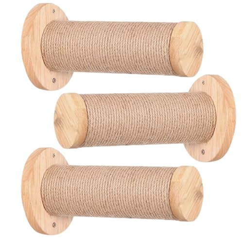 SunaOmni 3pcs Katzenkratzer nach dem Austausch, 12x6 horizontal natürliche Holzkatze Kratzern nach Ersatz für Innenräume zu Hause von SunaOmni