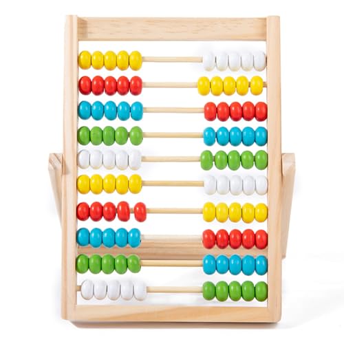 SunaOmni Abakus für Kinder, Mathematik mit mehrfarbigen Perlen, 10-reihiger Holz-Abakus für Kleinkinder von 3–5 Jahren, Zählblöcke, Mathematik-Lernhilfen für Vorschulkinder von 6–8 Jahren, für Klei SunaOmni Abakus für Kinder, Mathematik mit mehrfarbigen Perlen, 10-reihiger Holz-Abakus für Kleinkinder von 3–5 Jahren, Zählblöcke, Mathematik-Lernhilfen für Vorschulkinder von 6–8 Jahren, für Klei von SunaOmni