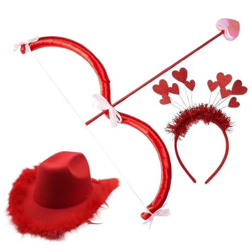 SunaOmni Amor-Kostüm für Damen, Amor-Kostüm beinhaltet 15 Zoll -Pfeil und Bogen, elastische Kopfbedeckung mit Herz und einen bezaubernden Hut für den Valentinstag, Rollenspiel-Aktivitäten -Pfeil u SunaOmni Amor-Kostüm für Damen, Amor-Kostüm beinhaltet 15 Zoll -Pfeil und Bogen, elastische Kopfbedeckung mit Herz und einen bezaubernden Hut für den Valentinstag, Rollenspiel-Aktivitäten -Pfeil u von SunaOmni