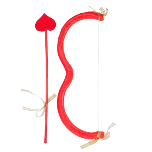 SunaOmni Amor-Pfeil- und Bogenset, 45, 7 cm, Herzform, süßer Amorbogen zum Valentinstag, Amor-Kostüm für Cosplay, Weihnachtsfotografie, rotes -Kostüm, Amorbogen SunaOmni Amor-Pfeil- und Bogenset, 45, 7 cm, Herzform, süßer Amorbogen zum Valentinstag, Amor-Kostüm für Cosplay, Weihnachtsfotografie, rotes -Kostüm, Amorbogen von SunaOmni