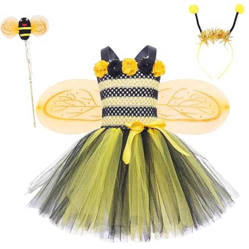 SunaOmni Bienenkostüm für Kinder, Kinderkostüme inklusive Tüllkleid, Flügel, Zauberstab und Stirnband für Kleinkinder und kleine Mädchen, Cosplay-Party, Kinderkostüme, Kostüme SunaOmni Bienenkostüm für Kinder, Kinderkostüme inklusive Tüllkleid, Flügel, Zauberstab und Stirnband für Kleinkinder und kleine Mädchen, Cosplay-Party, Kinderkostüme, Kostüme von SunaOmni