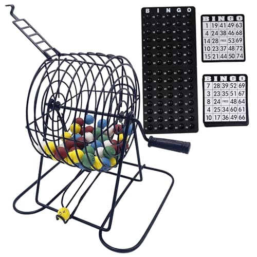 SunaOmni Bingo-Set Deluxe, lustiges Bingo-Spielset, enthält 150 Bunte -Chips, 18 -Karten, 75 -Kugeln, 8-Zoll-Käfig mit Handkurbel und Brett. -Sets für Erwachsene, große Gruppen SunaOmni Bingo-Set Deluxe, lustiges Bingo-Spielset, enthält 150 Bunte -Chips, 18 -Karten, 75 -Kugeln, 8-Zoll-Käfig mit Handkurbel und Brett. -Sets für Erwachsene, große Gruppen von SunaOmni