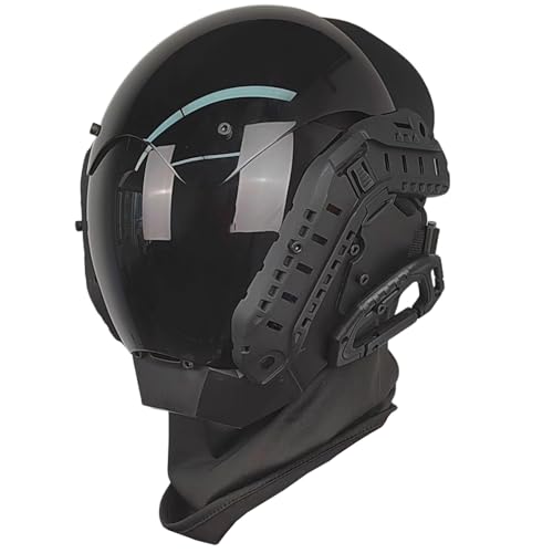 SunaOmni Cyberpunk-Maske Mit Führungsschiene Futuristische Maske Pc Dekorative Punkmaske Mit Gesichtsmaske Cybermaske Cyberpunk-Helm, Cosplay-Maske Für Cosplay-Party, Halloween, Musikfestival SunaOmni Cyberpunk-Maske Mit Führungsschiene Futuristische Maske Pc Dekorative Punkmaske Mit Gesichtsmaske Cybermaske Cyberpunk-Helm, Cosplay-Maske Für Cosplay-Party, Halloween, Musikfestival von SunaOmni