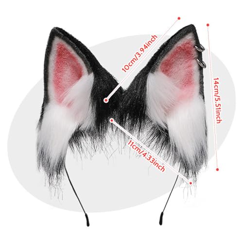 SunaOmni Fuchsohr, 22, 1 x 19, 1 cm, weiche Pelzohren, tragbare Kunstfell-Therian-Ohren, verstellbares Wolfskatzenohren-Stirnband für Party-Cosplay-Kostümzubehör, Wolfsohren, Pelzohren SunaOmni Fuchsohr, 22, 1 x 19, 1 cm, weiche Pelzohren, tragbare Kunstfell-Therian-Ohren, verstellbares Wolfskatzenohren-Stirnband für Party-Cosplay-Kostümzubehör, Wolfsohren, Pelzohren von SunaOmni