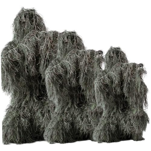 SunaOmni Ghillie-Anzug, 5-teilig/Set, leichtes Gorilla-Kostüm, bequemer Gilly-Anzug, 3D-Tarn-Jagdbekleidung, Tarn-Jagdkleidung, klassischer Ghillie- für Kinder, Erwachsene und Jugendliche, M SunaOmni Ghillie-Anzug, 5-teilig/Set, leichtes Gorilla-Kostüm, bequemer Gilly-Anzug, 3D-Tarn-Jagdbekleidung, Tarn-Jagdkleidung, klassischer Ghillie- für Kinder, Erwachsene und Jugendliche, M von SunaOmni