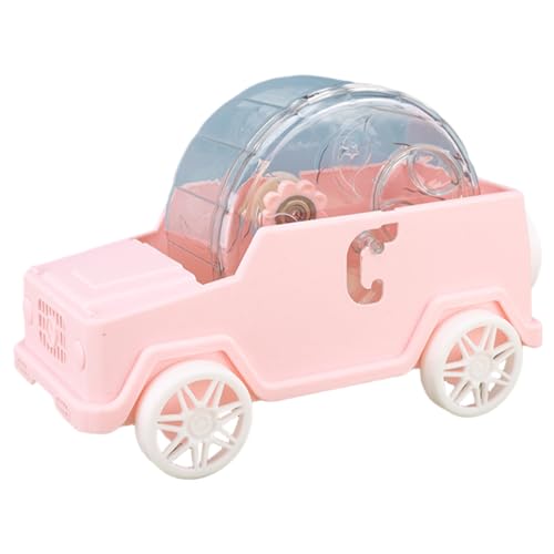 SunaOmni Hamsterauto, 2-stufig verstellbares transparentes Hamsterrad, 5, 5 x, 1 x 4, 7 Zoll geräuschloses Laufrad aus Kunststoff für Haustiere, Hamsterball, Hamsterrad, Auto von SunaOmni