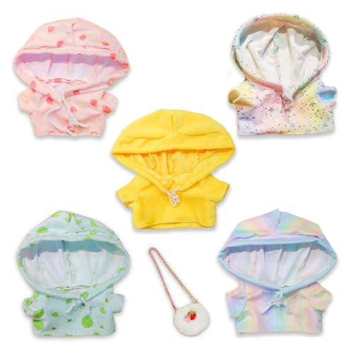 SunaOmni Kuscheltierkleidung, 5 Stück Kawaii-Entenkleidung und 1 Stück Erdbeertasche, Wiederverwendbare Ersatzkleidung für Kuscheltiere, Entenkleidung, Kleidung für Kuscheltiere SunaOmni Kuscheltierkleidung, 5 Stück Kawaii-Entenkleidung und 1 Stück Erdbeertasche, Wiederverwendbare Ersatzkleidung für Kuscheltiere, Entenkleidung, Kleidung für Kuscheltiere von SunaOmni
