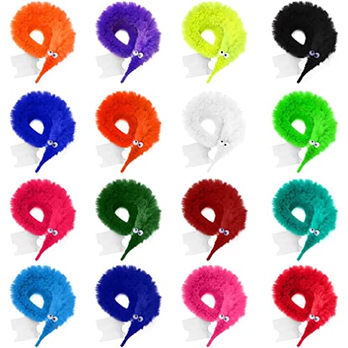 SunaOmni Magic Worms Color Invisible Twisty Caterpillar 16 Farben Katzenspielzeug Für Kinder Trickkarnevalsparty 16st von SunaOmni