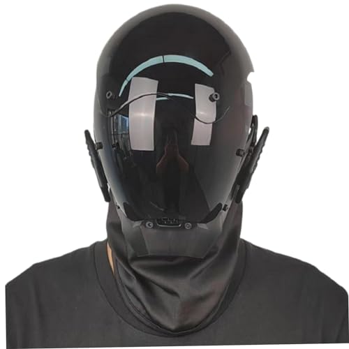 SunaOmni Punk Maske für Männer Schwarze Futuristische Maske PC Dekorative Teachwear Cyber für Cosplay Party Halloween Musik Festival Futuristische Cyber SunaOmni Punk Maske für Männer Schwarze Futuristische Maske PC Dekorative Teachwear Cyber für Cosplay Party Halloween Musik Festival Futuristische Cyber von SunaOmni
