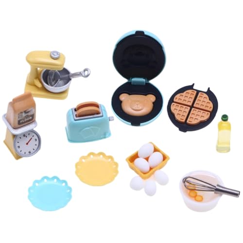 SunaOmni Puppenhaus-Küchenset, 10-teilig/Set Puppenhaus-Küchenzubehör aus Kunststoff, inklusive Waffeleisen, Toaster, Waagenständer, Mixer, Puppenhausmöbel im Maßstab 1:12 für -Dekoration, Kinde SunaOmni Puppenhaus-Küchenset, 10-teilig/Set Puppenhaus-Küchenzubehör aus Kunststoff, inklusive Waffeleisen, Toaster, Waagenständer, Mixer, Puppenhausmöbel im Maßstab 1:12 für -Dekoration, Kinde von SunaOmni