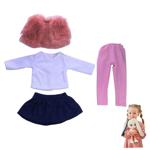 SunaOmni Set 18 Zoll Puppenkleidung, Winter-Outfit Puppenkleidung beinhaltet Weste, Rock, Leggings und Langarmshirt Babypuppenkleidung für 18 Zoll Mädchenpuppenzubehör Babypuppenkleidung SunaOmni Set 18 Zoll Puppenkleidung, Winter-Outfit Puppenkleidung beinhaltet Weste, Rock, Leggings und Langarmshirt Babypuppenkleidung für 18 Zoll Mädchenpuppenzubehör Babypuppenkleidung von SunaOmni