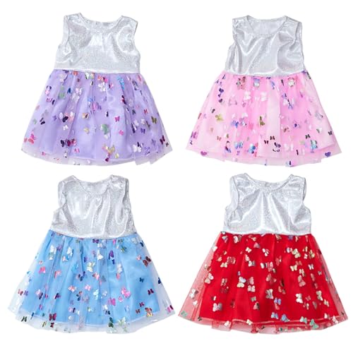 SunaOmni Sets 18 Zoll Puppenkleidung, schöne Kleider, Puppenkleidung mit Schmetterlingen, 4 Farben, Babypuppenkleidung für 18 Zoll Mädchenpuppenzubehör, Babypuppenkleidung, SunaOmni Sets 18 Zoll Puppenkleidung, schöne Kleider, Puppenkleidung mit Schmetterlingen, 4 Farben, Babypuppenkleidung für 18 Zoll Mädchenpuppenzubehör, Babypuppenkleidung, von SunaOmni