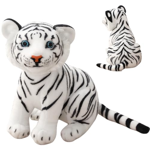 Tiger-Plüschtier, niedlicher Cartoon-Simulations-Plüschtiger, 10, 6 Zoll, Tigerplüsch, weich und bequem, Tigger-Plüschtier, Geschenk für Kinder, Jungen und Mädchen, weißer Tiger-Plüsch, realistisc Tiger-Plüschtier, niedlicher Cartoon-Simulations-Plüschtiger, 10, 6 Zoll, Tigerplüsch, weich und bequem, Tigger-Plüschtier, Geschenk für Kinder, Jungen und Mädchen, weißer Tiger-Plüsch, realistisc von SunaOmni