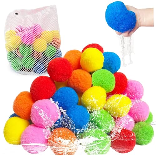 Wiederverwendbare Wasserbälle, 50 Stück, 6 Farben, saugfähiger Wasserball, 5, 1 cm, PP-Baumwolle, Poolspielzeug, interaktiv, weich, kinderfreundlich, Sommerspielzeug für Werkzeug, Bad, Outdoor, Wa Wiederverwendbare Wasserbälle, 50 Stück, 6 Farben, saugfähiger Wasserball, 5, 1 cm, PP-Baumwolle, Poolspielzeug, interaktiv, weich, kinderfreundlich, Sommerspielzeug für Werkzeug, Bad, Outdoor, Wa von SunaOmni