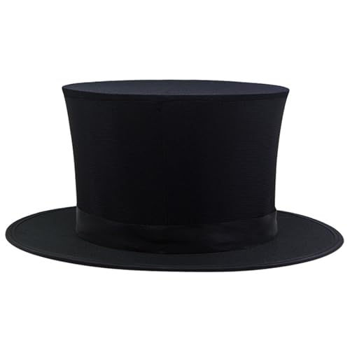 Zaubererhut, zusammenklappbarer Zylinder, Halloween-Zauberer-Kostümhut, schwarzer Zylinder mit Mezzaninen, Trick für Zauberer-Performance, Gimmick, Verkleidung für Halloween-Party, schwarze Zylin von SunaOmni