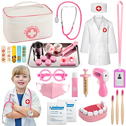 Sundaymot Arztkoffer für Kinder - 32-teiliges Medizinisches Spielzeug Rollenspiel Set, Doktor Spielset Kit mit Stethoskop, Geschenk für Mädchen ab 3 Jahren Sundaymot Arztkoffer für Kinder - 32-teiliges Medizinisches Spielzeug Rollenspiel Set, Doktor Spielset Kit mit Stethoskop, Geschenk für Mädchen ab 3 Jahren von Sundaymot