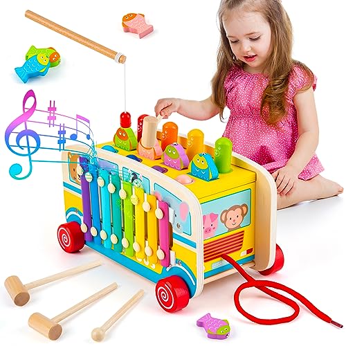 Sundaymot Montessori Spielzeug ab 1 Jahr, 4-in-1 Hammerspiel Spielzeugkiste, Motorikspielzeug Holzspielzeug Kinderspielzeug ab 3 4 5 6 7 Jahre Geschenk für Mädchen Junge -Bus Version Sundaymot Montessori Spielzeug ab 1 Jahr, 4-in-1 Hammerspiel Spielzeugkiste, Motorikspielzeug Holzspielzeug Kinderspielzeug ab 3 4 5 6 7 Jahre Geschenk für Mädchen Junge -Bus Version von Sundaymot