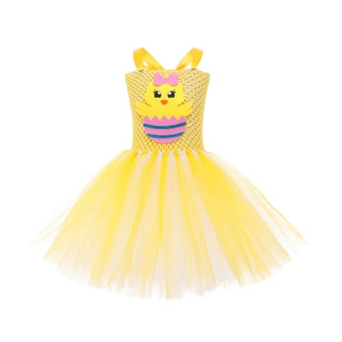 Sunfashion Bekleidungssets Für Mädchen Baby Klamotten Erste Geburtstag Mädchen Adventskalender 10 Deux Ärmelloses Tüllkleid Mit Stirnband Set Cosplay Outfit Baby Mädchen (Yellow 2-3 Years) von Sunfashion