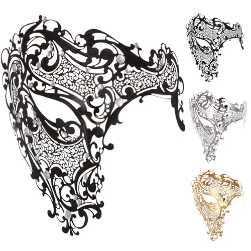 Sunfashion Karnevalsmaske Phantom Der Oper Maske Maske Für Maskenball Venezianische Maske Damen Mit Federn Maskerade Maske Venedig Maske Karneval Mottoparty Fasching Cosplay Vendetta Maske Masquerade Sunfashion Karnevalsmaske Phantom Der Oper Maske Maske Für Maskenball Venezianische Maske Damen Mit Federn Maskerade Maske Venedig Maske Karneval Mottoparty Fasching Cosplay Vendetta Maske Masquerade von Sunfashion