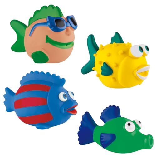 Sunflex® Bubble Fish alle Vier Farben | kleine Tierchen für Pool und Meer | farbenfrohe Wasserspritztiere zum Planschen und Spielen | Wasserspaß für Kinder von Sunflex