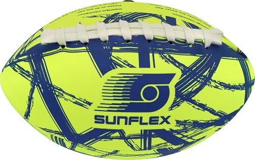 Sunflex® Neopren American Football Funky Crossed | sehr griffig | Wurfei ideal Werfen und Fangen | Ball weich und leicht für Strand und Garten| extrem robust und für Jede Altersgruppe von Sunflex