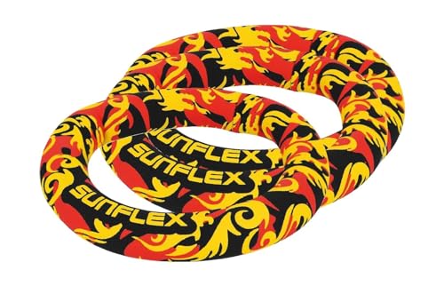 Sunflex® Tauchringe Flames Dragon 3er Set | Tauchspielzeug für Pool und Schwimmbad | Stehen senkrecht im Wasser | sehr weich | extrem robust und für Jede Altersgruppe von Sunflex