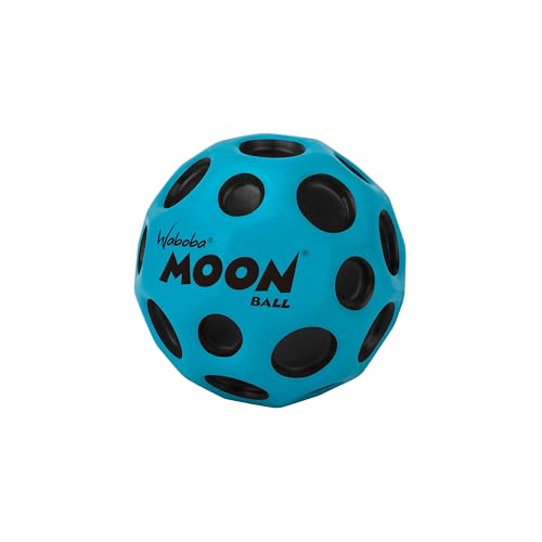 Sunflex® x Waboba® Moon Ball Blau | Springball | Springender Gummiball | Spielball | Ballkrater Erzeugen knallendes Geräusch | Leicht Greifbar | Flummies für Kinder | Bouncing Ball von Sunflex