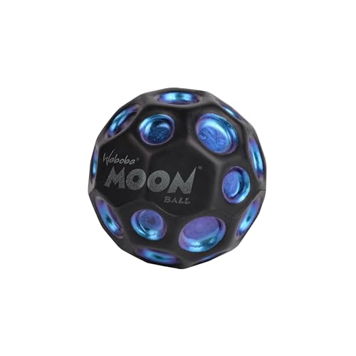 Sunflex® x Waboba® Moon Ball Dark Side Blau | Springball | Springender Gummiball | Spielball | Ballkrater Erzeugen knallendes Geräusch | Leicht Greifbar | Flummies für Kinder | Bouncing Ball von Sunflex