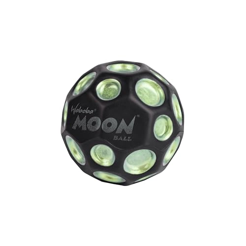 Sunflex® x Waboba® Moon Ball Dark Side Grün | Springball | Springender Gummiball | Spielball | Ballkrater Erzeugen knallendes Geräusch | Leicht Greifbar | Flummies für Kinder | Bouncing Ball von Sunflex