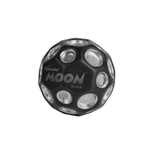 Sunflex® x Waboba® Moon Ball Dark Side Silber | Springball | Springender Gummiball | Spielball | Ballkrater Erzeugen knallendes Geräusch | Leicht Greifbar | Flummies für Kinder | Bouncing Ball von Sunflex