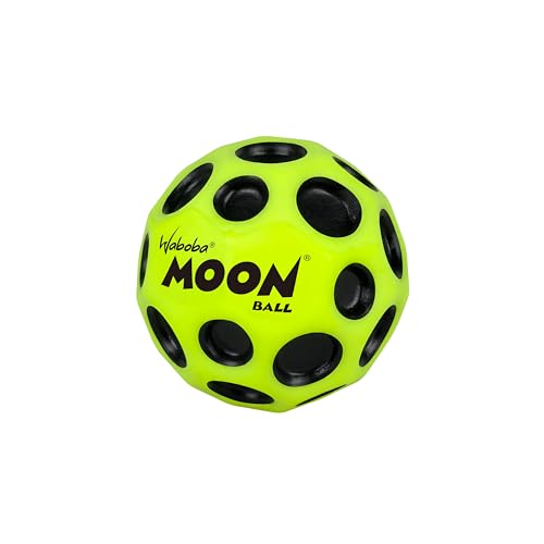 Sunflex® x Waboba® Moon Ball Gelb | Springball | Springender Gummiball | Spielball | Ballkrater Erzeugen knallendes Geräusch | Leicht Greifbar | Flummies für Kinder | Bouncing Ball von Sunflex