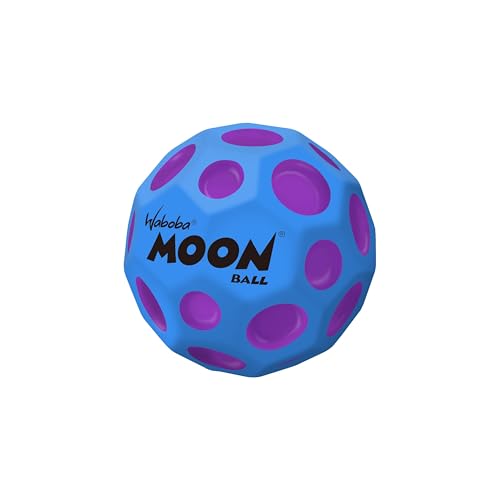 Sunflex® x Waboba® Moon Ball Martian Blau | Springball | Springender Gummiball | Spielball | Ballkrater Erzeugen knallendes Geräusch | Leicht Greifbar | Flummies für Kinder | Bouncing Ball von Sunflex