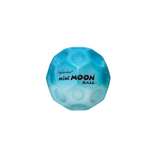Sunflex® x Waboba® Moon Ball Mini Blau | Springball | Springender Gummiball | Spielball | Ballkrater Erzeugen knallendes Geräusch | Leicht Greifbar | Flummies für Kinder | Bouncing Ball von Sunflex