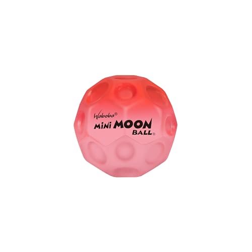 Sunflex® x Waboba® Moon Ball Mini Rot | Springball | Springender Gummiball | Spielball | Ballkrater Erzeugen knallendes Geräusch | Leicht Greifbar | Flummies für Kinder | Bouncing Ball von Sunflex