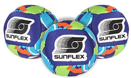 Sunflex Neopren Funbälle Tropical Wave | 3 Bälle zum Jonglieren Werfen Fangen Kicken | Ball weich und leicht für den Strand und den Garten| extrem robust und für Jede Altersgruppe von Sunflex