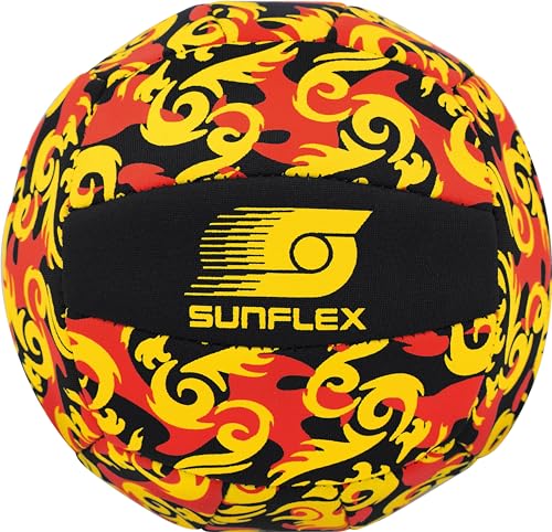 Sunflex Neopren Zubehör Beach- und Funball Flames Dragon Größe 3 | Volleyball & Starndball weich & leicht für den Strand & das Wasser | Spielball extrem robust & für Jede Altersgruppe von Sunflex