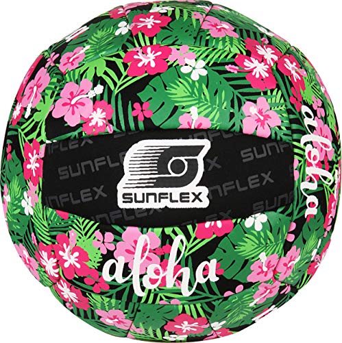 Sunflex Neopren Zubehör Beach und Funball Tropical Flower Größe 5 | Volleyball weich und leicht für den Strand und das Wasser | extrem robust und für jede Altersgruppe von Sunflex