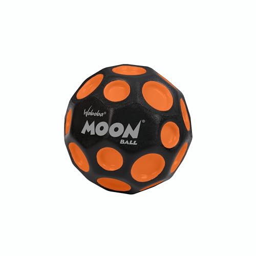 Sunflex x Waboba Moon Ball Orange | Springball | Springender Gummiball | Ballkrater Erzeugen knallendes Geräusch | Leicht Greifbar | Flummies für Kinder | Bouncing Ball von Sunflex