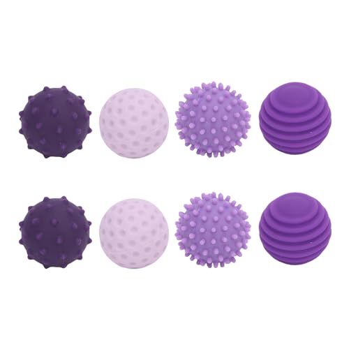 Fingerspitzen -Silikon -sensorische Kugeln, strukturierte Stressabbauspielzeug verbessern die Handkoordination der Feinmotorik Handaugenkoordination für Reisearbeit Home Office (Violet) von Sunicon